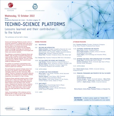 Techno-science Platforms. Lessons learned and their contribution to the future