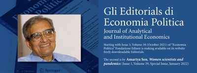 Gli Editorials di Economia Politica. Journal of Analytical and Institutional Economics 