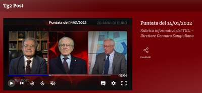 Partecipazione del Prof. Quadrio Curzio al TG2 Post