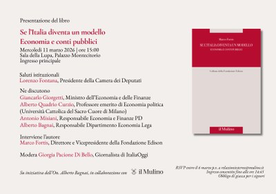 Presentazione del libro "Se l'Italia diventa un modello. Economia e conti pubblici"