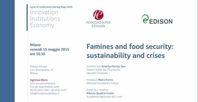 Expo 2015 Cycle of Conferences - AMARTYA K. SEN - "Famines and Food security: sustainability and crises"