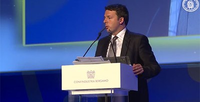 Intervento Presidente del Consiglio Matteo Renzi all' Assemblea Confind. Bergamo, 10 Ott 2014