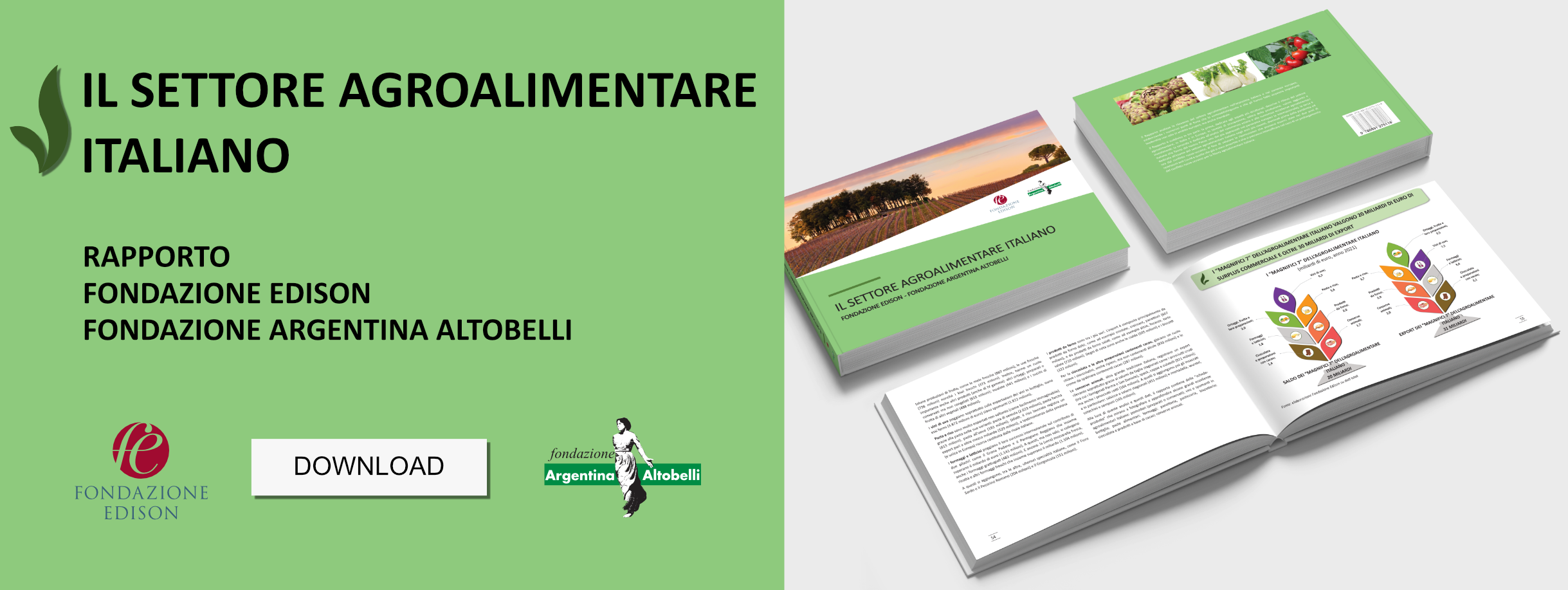 Questo nuovo studio analizza la rilevanza del settore agroalimentare nell’economia italiana e nel contesto europeo, evidenziando i numerosi punti di forza che lo contraddistinguono e che gli hanno fatto acquisire importanti leadership non solo in ambito europeo, ma anche mondiale.